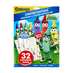 Crayola Retired Colors Coloring & Activity Set  Retired Crayons & Stickers  32 Pgs  Gift for Kids Ages 3+