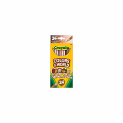CRAYOLA Colours of the World Colouring Pencils - Assorted Colours (Pack of 24) | Colours That Represent Skin Tones from Aroun ...