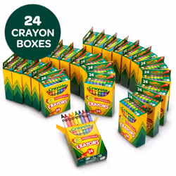 Crayola Crayons Bulk (24 Packs)  Back to School Supplies for Preschool & Kindergarten  Bulk Crayons for Kids  Classroom Supplies