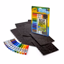 Crayola Marker and Stencil pack blue