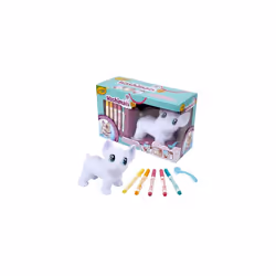 Washimals Posable Jumbo Pet | Colour Your Own Washimal Pets Again and Again | Includes 6-inch Jumbo pet and 5 Washable Marker ...