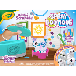 Crayola Scribble Scrubbie Pets Spray Boutique  Airbrush Art Set for Kids  Toddler Animal Toys  Gifts for Girls & Boys  3+