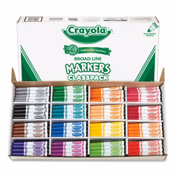 Crayola 58-8201, 256 pc(s), Black, Blue, Brown, Green, Grey, Orange, Pink, Red, Turquoise, Violet, Yellow, Multicolour, Round ...