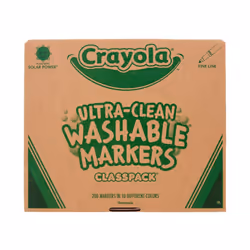 Crayola Ultra Clean Washable Markers Classpack (200 Count)  Bulk Markers for Classrooms  School Supplies for Kids  10 Colors