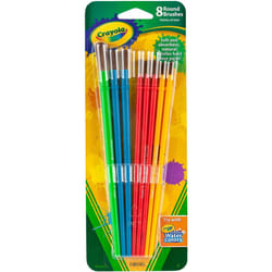 Crayola Paint Brush Set - Assorted Colors (8 Pieces)  Painting Supplies for Kids  Great for Kids Classrooms & Art Projects  Ages 3+