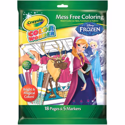 Crayola Color Wonder Frozen Coloring Pages & No Mess Markers Mess Free Coloring Gift for Girls 3 4 5 6