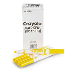 Crayola Broad Line Markers - Yellow (12ct)  Markers For Kids  Bulk School Supplies For Classrooms & Teachers