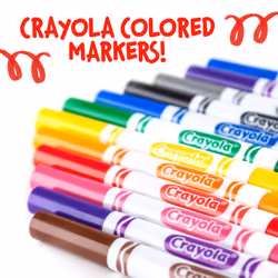 Crayola Broad Line Markers - Red (12ct)  Markers for Kids  Bulk School Supplies for Teachers  Nontoxic  Marker Refill with Reusable Box