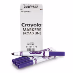 Crayola Broad Line Markers - Violet (12ct)  Markers for Kids  Bulk School Supplies for Teachers  Nontoxic  Marker Refill with ...