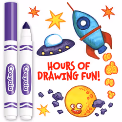 Crayola Broad Line Markers - Violet (12ct)  Markers for Kids  Bulk School Supplies for Teachers  Nontoxic  Marker Refill with Reusable Box