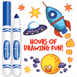 Crayola Broad Line Markers - Blue (12Ct)  Markers for Kids  Bulk School Supplies for Teachers  Nontoxic  Marker Refill with Reusable Box