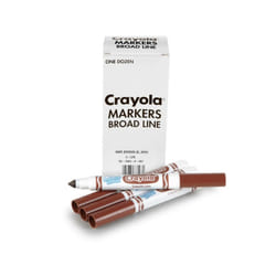 Crayola Washable Markers - Brown (12ct)  Kids Broad Line Markers  Bulk Markers for Classrooms & Teachers
