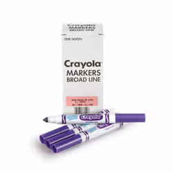 Crayola Washable Markers - Violet Purple 12ct Kids Broad Line Markers Bulk Markers for Classrooms & Teachers
