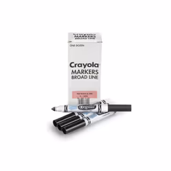 Crayola Washable Markers - Black (12ct) Kids Broad Line Markers Bulk Markers for Classrooms & Teachers