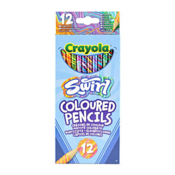 CRAYOLA Swirl Colouring Pencils - Assorted Colours (Pack of 12) | Magical Swirl Effect Will Draw 4 Colours Per Pencil |Ideal for Kids Ages 3+