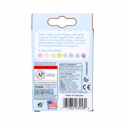 Crayola Pastel Crayons (8ct)  Specialty Crayons for Kids  Art Supplies  Pair with Coloring Books  Gift for Kids  Ages 3  4  5