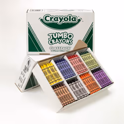 Crayola Jumbo Crayons Classpack  200 Count  Toddler Crayons  Bulk School Supplies For Teachers  8 Colors