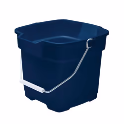 Rubbermaid Roughneck Square Bucket  12-Quart  Blue  Comfortable/Durable Pour Handle  Sturdy Pail Bucket for Household Cleanin ...