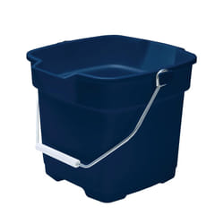 Rubbermaid Roughneck Square Bucket  12-Quart  Blue  Comfortable/Durable Pour Handle  Sturdy Pail Bucket for Household Cleaning/Mopping