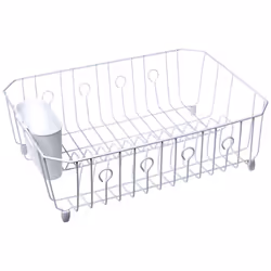 Rubbermaid White Dr VC0S2_6032-AR-WHT 6032ARWHT Large Dish Drainer, No