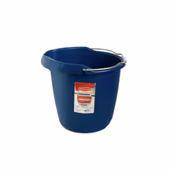 Rubbermaid Commercial Products 15QT Round Bucket  Blue  Comfortable/Durable Pour Handle  Sturdy Pail Bucket for Household Cleaning/Mopping