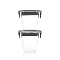Rubbermaid Brilliance Food Storage Container, Mini, 0.5 Cup, Clear, 2