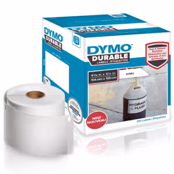 DYMO LW Durable Labels - 104 x 159 mm - 1933086, White, Self-adhesive printer label, Polypropylene (PP), Permanent, Rectangle ...