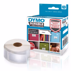 DYMO LW Durable Labels - 25 x 54 mm - 1976411, White, Self-adhesive printer label, Polypropylene (PP), Permanent, Rectangle, ...