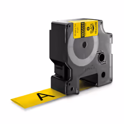 DYMO IND Heat-Shrink Tube Labels - 24mm x 1,5m, Black on yellow, Multicolour, Belgium, -55 - 135 °C, UL 224, MIL-STD-202G, MI ...
