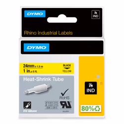 DYMO IND Heat-Shrink Tube Labels - 24mm x 1,5m