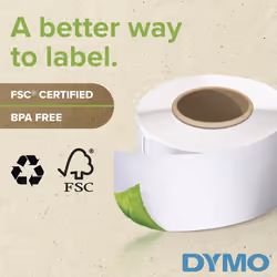 DYMO Authentic LW Mailing Address Labels  DYMO Labels for LabelWriter Label Printers  White  1-1/8"" x 3-1/2""  24 Rolls of 350 (8400 Total)