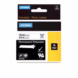 DYMO IND Permanent Polyester, Black on white, Multicolour, Polyester, -40 - 150 °C, UL 969, DYMO