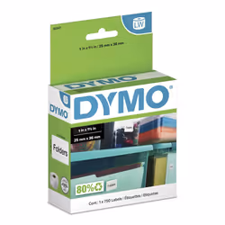 DYMO LABELWRITER WHITE 1 X 1.5 LABELS  750 LABELS PER ROLL  1 ROLL PER BOX.  THI