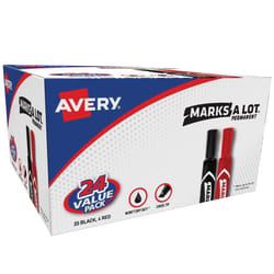 Avery 98187 marker 24 pc(s) Chisel tip Black, Red