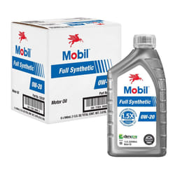 Mobil Full Synthetic Motor Oil 0W-20  1 Quart (6-pack)