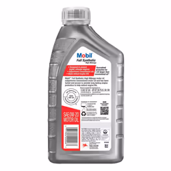 Mobil Full Synthetic High Mileage Motor Oil 0W-20  1 Quart (6-pack)