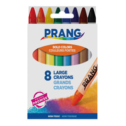 Prang Crayons  Large Size  Box of 8 Crayons  Tuck Box  Assorted Colors (00900)