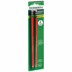 TICONDEROGA Erasable Checking Pencils, Pre-Sharpened with Eraser, Red,