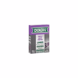 Dixon Industrial Lumber Marking Crayons, 4.5" x 1/2" Hex, Purple, 12-P