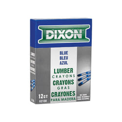 Dixon Industrial Lumber Crayons  Blue  12 Count