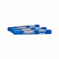 Dixon Industrial Lumber Marking Crayons  45 x 12 Hex  SoftBlue  12Pack 52112