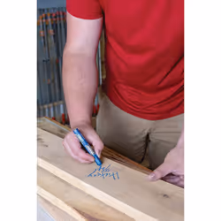 Dixon Industrial Lumber Marking Crayons  45 x 12 Hex  SoftBlue  12Pack 52112