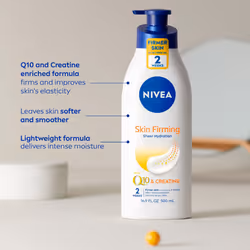 NIVEA Skin Firming Variety Pack with 16.9 Fl Oz Body Lotion and 6.7 Oz Gel-Cream