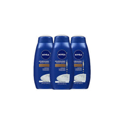 NIVEA Nourishing Care Body Wash with Serum, Pack of 3, 20 Fl Oz