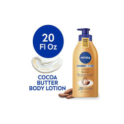 NIVEA Cocoa Butter Body Lotion with Deep Nourishing Serum, 20 Fl Oz