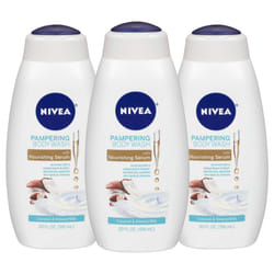 NIVEA Coconut and Almond Milk Body Wash with Nourishing Serum  Pack of 3  20 Fl Oz Bottle