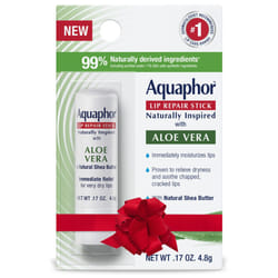 Aquaphor Naturally Inspired Lip Repair Stick with Aloe Vera and Shea Butter  Hydrating Lip Balm Stick Immediately Relieves Dryness and Soothes Chapped