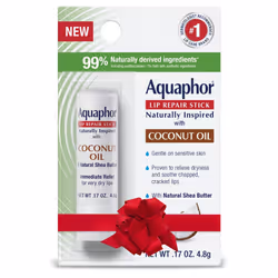 Aquaphor Naturally Inspired Lip Repair Stick with Coconut Oil and Shea Butter Hydrating Lip Balm Stick Immediately Relieves ...