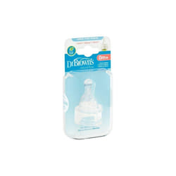 Dr Brown's Natural Flow Narrow Silicone Nipples, Level 1, 0m+, 2 count