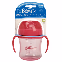 Dr Brown's Soft Spout Toddler Cup with Handles, Pink